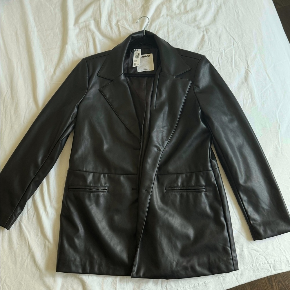 Garage Black Leather Jacket